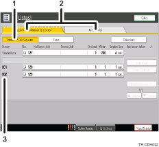 İşlem paneli ekran gösterimi numaralandırılmış balonlu resim