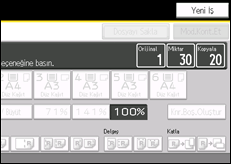 İşlem paneli ekran çizimi