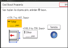 İşlem paneli ekran çizimi