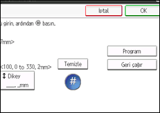 İşlem paneli ekran çizimi