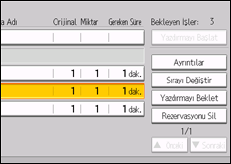 İşlem paneli ekran çizimi