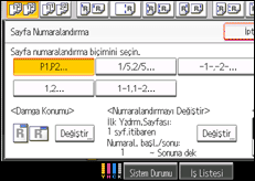 İşlem paneli ekran çizimi