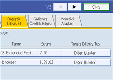 İşlem paneli ekran çizimi