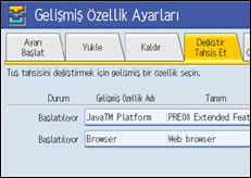 İşlem paneli ekran çizimi