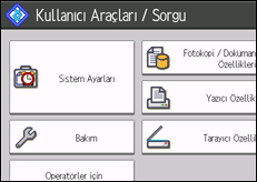 ��lem paneli ekran &ccedil;izimi