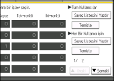İşlem paneli ekran çizimi