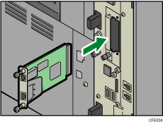 Installing the Gigabit Ethernet board illustration
