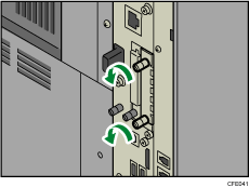 Installing the wireless LAN interface board illustration