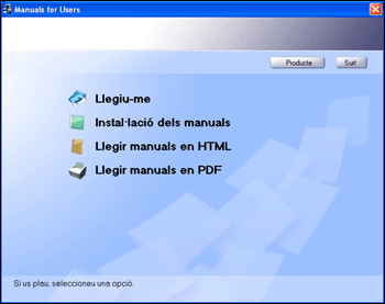 Il·lustració de la pantalla d'instal·lació