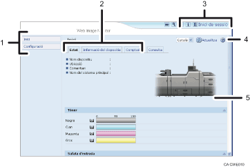 Il·lustració de la pantalla del navegador web (il·lustració de referència enumerada)
