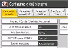 il·lustració de la pantalla del panell de control