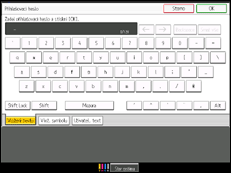 Ilustrace displeje ovládacího panelu