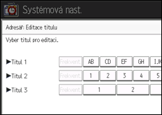 Ilustrace displeje ovládacího panelu