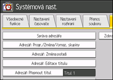 Ilustrace displeje ovládacího panelu