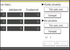 Ilustrace displeje ovládacího panelu