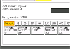 Ilustrace displeje ovládacího panelu