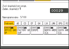 Ilustrace displeje ovládacího panelu