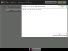 Ilustrace displeje ovládacího panelu