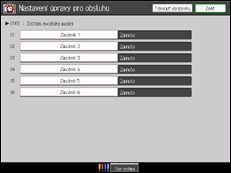 Ilustrace displeje ovládacího panelu