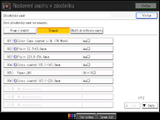 Ilustrace displeje ovládacího panelu