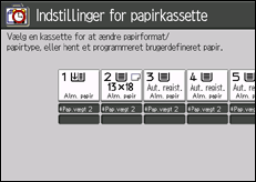 Illustration af sk&aelig;rmen p&aring; betjeningspanelet