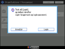 Illustration af sk&aelig;rmen p&aring; betjeningspanelet