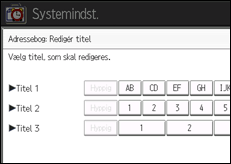 Illustration af betjeningspanelet