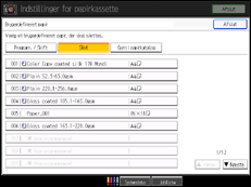 Illustration af sk&aelig;rmen p&aring; betjeningspanelet