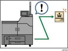Abbildung der &Uuml;berwachung und Einstellung des Ger&auml;ts &uuml;ber Computer