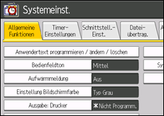 Abbildung Bedienfeld-Display