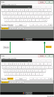 Ilustración de teclas