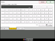Ilustración de la pantalla panel de mandos