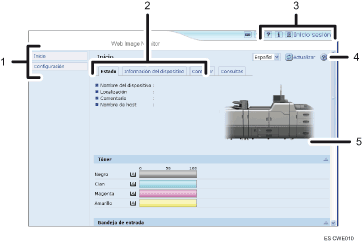 Ilustración de llamada numerada de ilustración de pantalla del explorador Web
