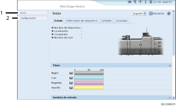 Ilustración de llamada numerada de ilustración de pantalla del explorador Web
