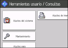 ilustración de la pantalla del panel de operaciones