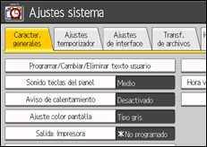 ilustración de la pantalla del panel de operaciones