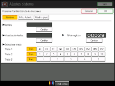 Ilustración de la pantalla panel de mandos