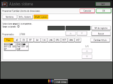 Ilustración de la pantalla panel de mandos