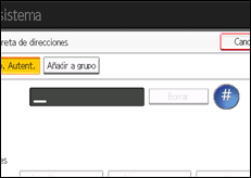 Ilustración de la pantalla panel de mandos