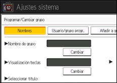 Ilustración de la pantalla panel de mandos