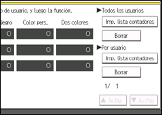 Ilustración de la pantalla panel de mandos