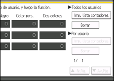 Ilustración de la pantalla panel de mandos