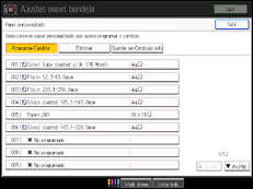 Ilustraci&oacute;n de la pantalla panel de mandos