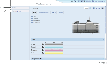 Numeroitu Internet-selaimen näytön kuva
