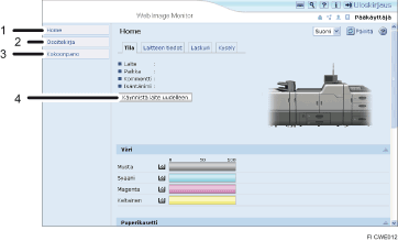 Numeroitu Internet-selaimen näytön kuva