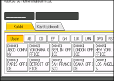 Kuva käyttöpaneelin näytöstä