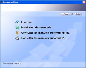Illustration de l'écran d'installation