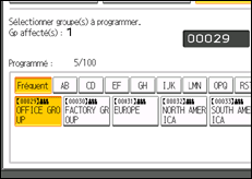Illustration de l'écran du panneau de commande