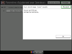 Illustration de l'écran du panneau de commande