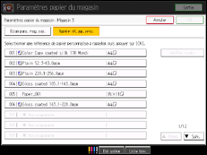 Illustration de l'&eacute;cran du panneau de commande 